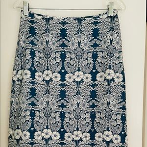 JCrew silk floral skirt.